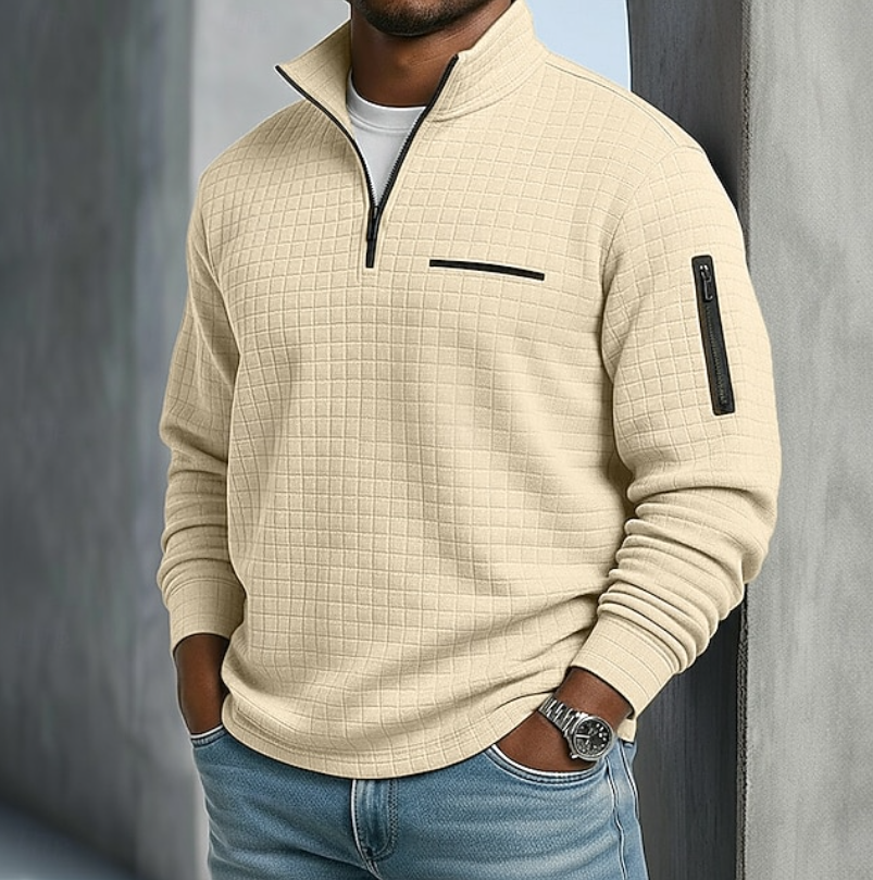 Emerson Waffle Knit Half Zip Shirt