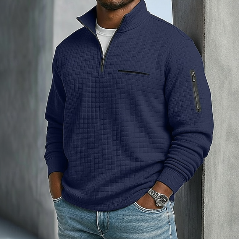 Emerson Waffle Knit Half Zip Shirt