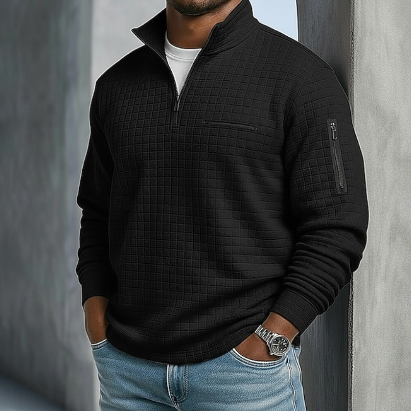 Emerson Waffle Knit Half Zip Shirt