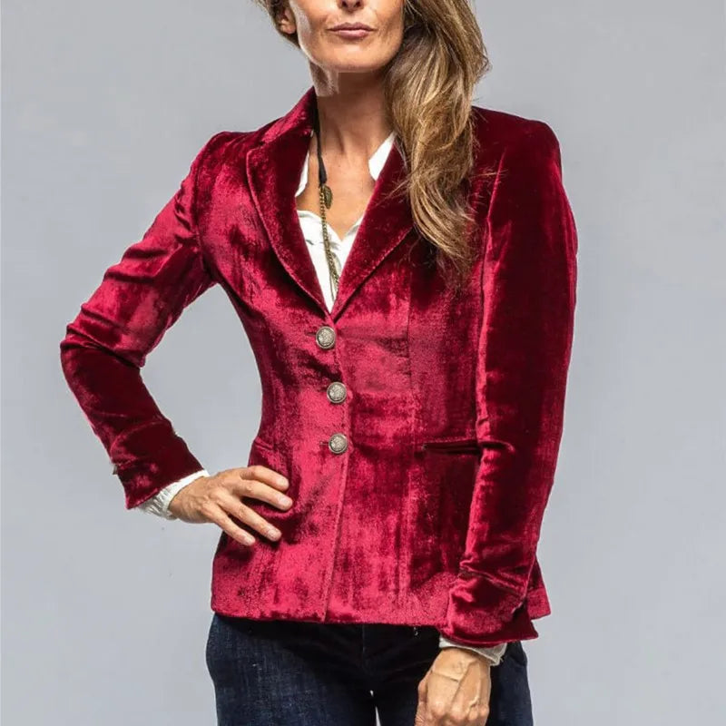 Rosalind Tailored Velvet Blazer
