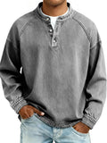 Jacob Vintage Denim Henley Pullover