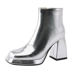 Paloma Metallic Platform Ankle Boots