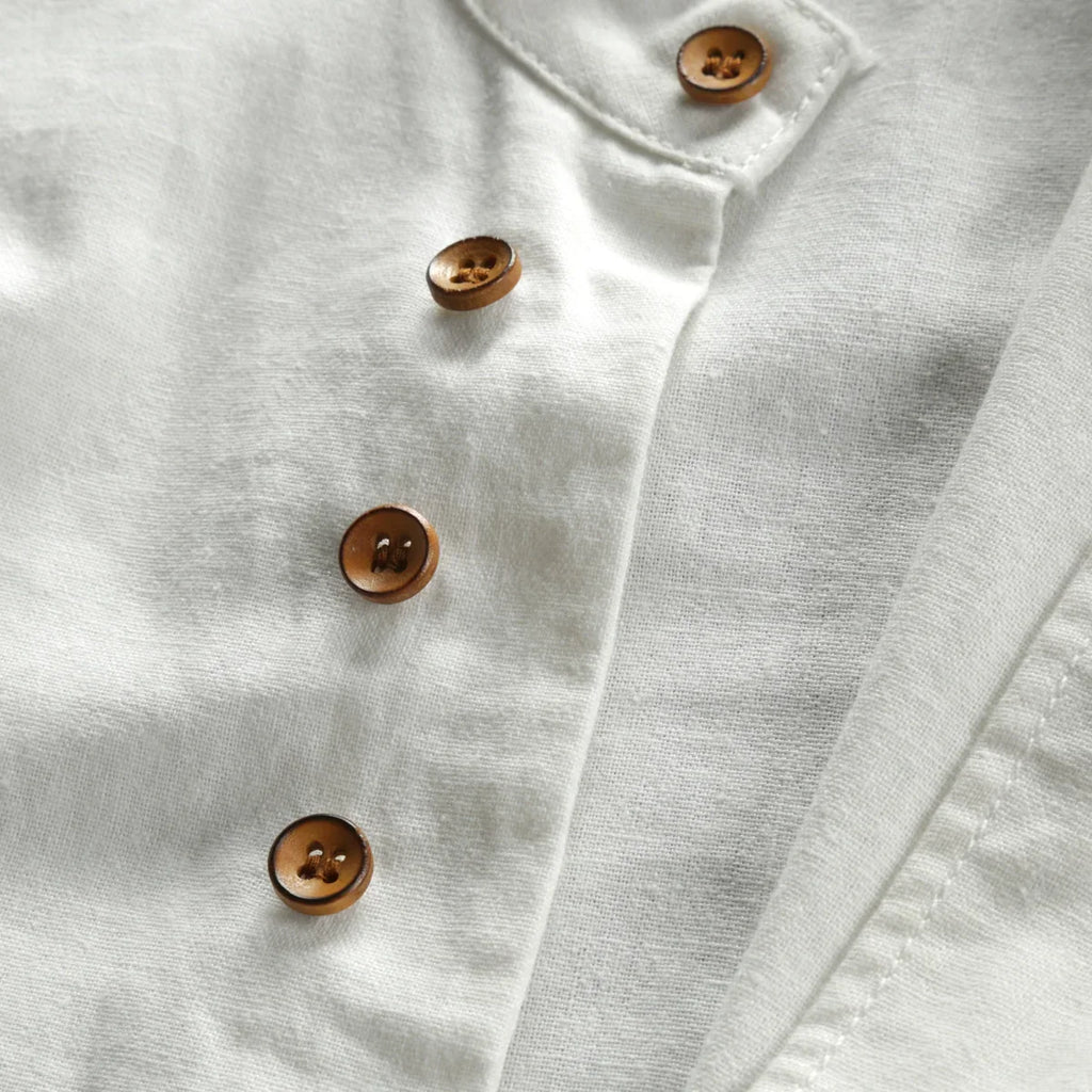 Velmont Slim Fit Linen Henley Shirt