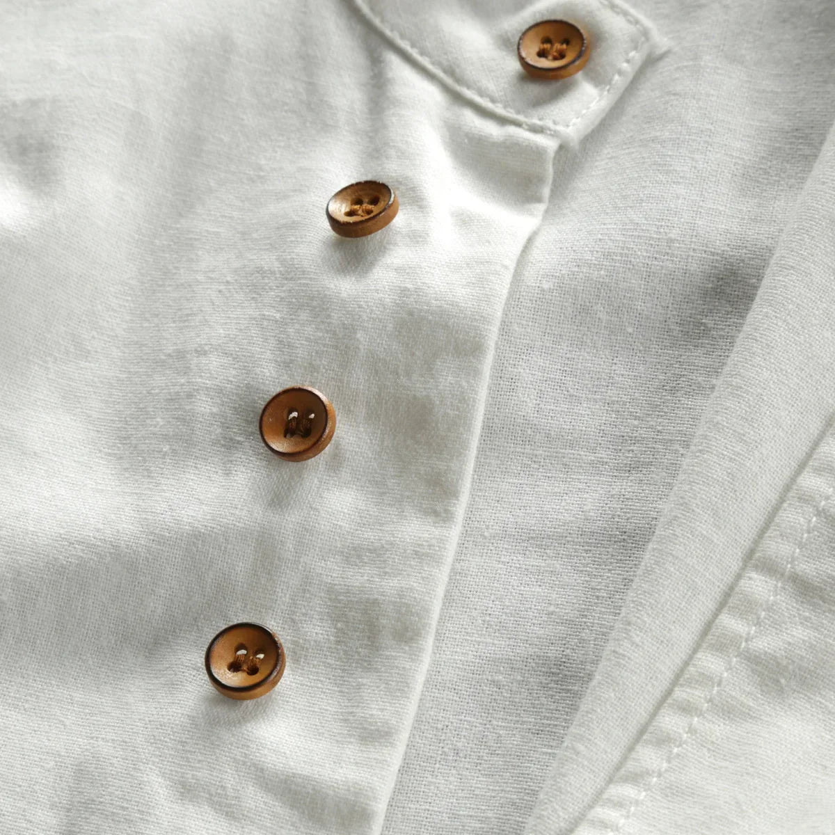 Velmont Slim Fit Linen Henley Shirt