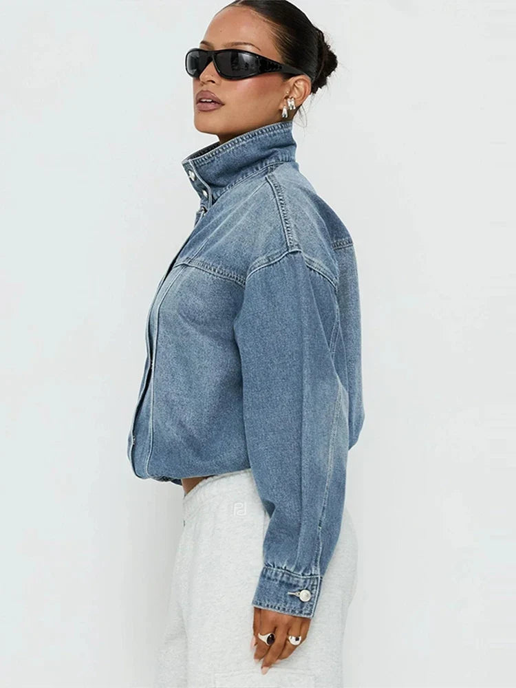 Marlowe Cropped Denim Jacket