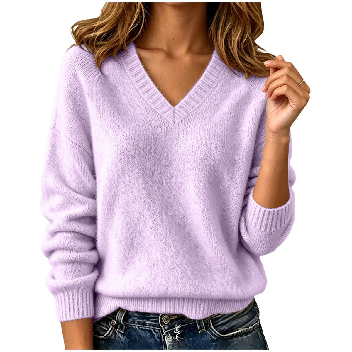 Reese Relaxed V-Neck Sweater