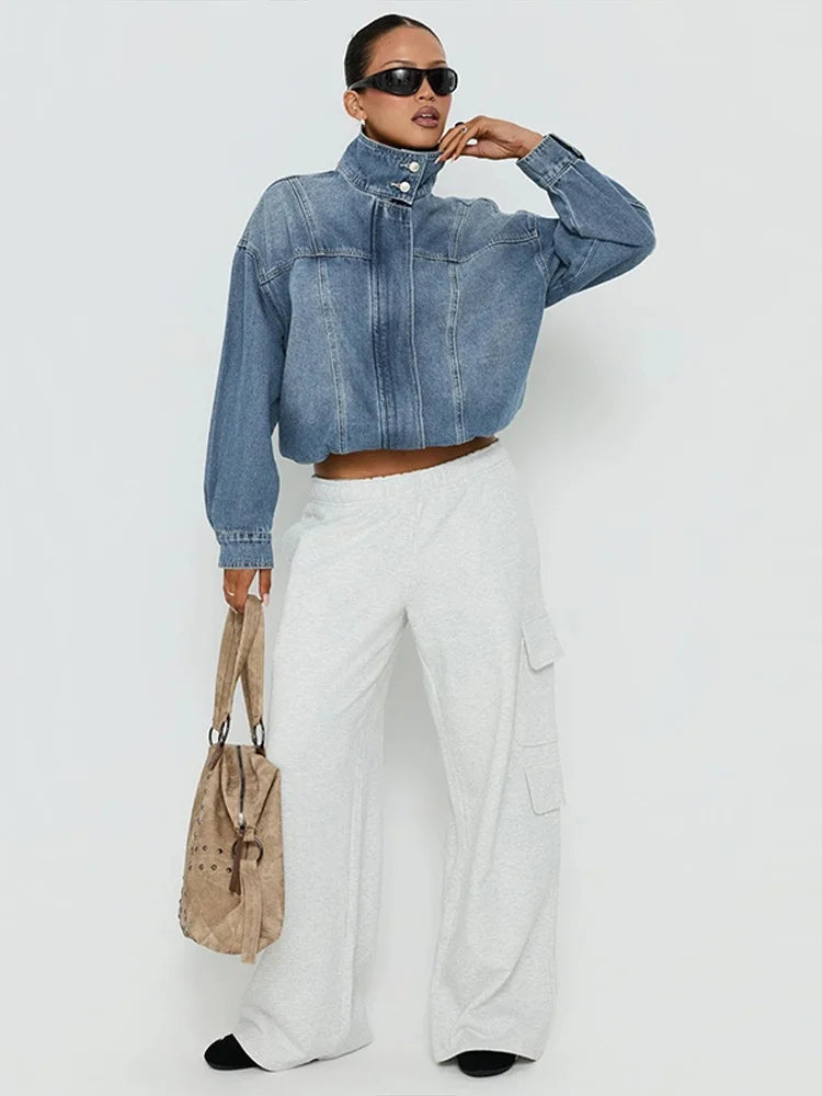 Marlowe Cropped Denim Jacket