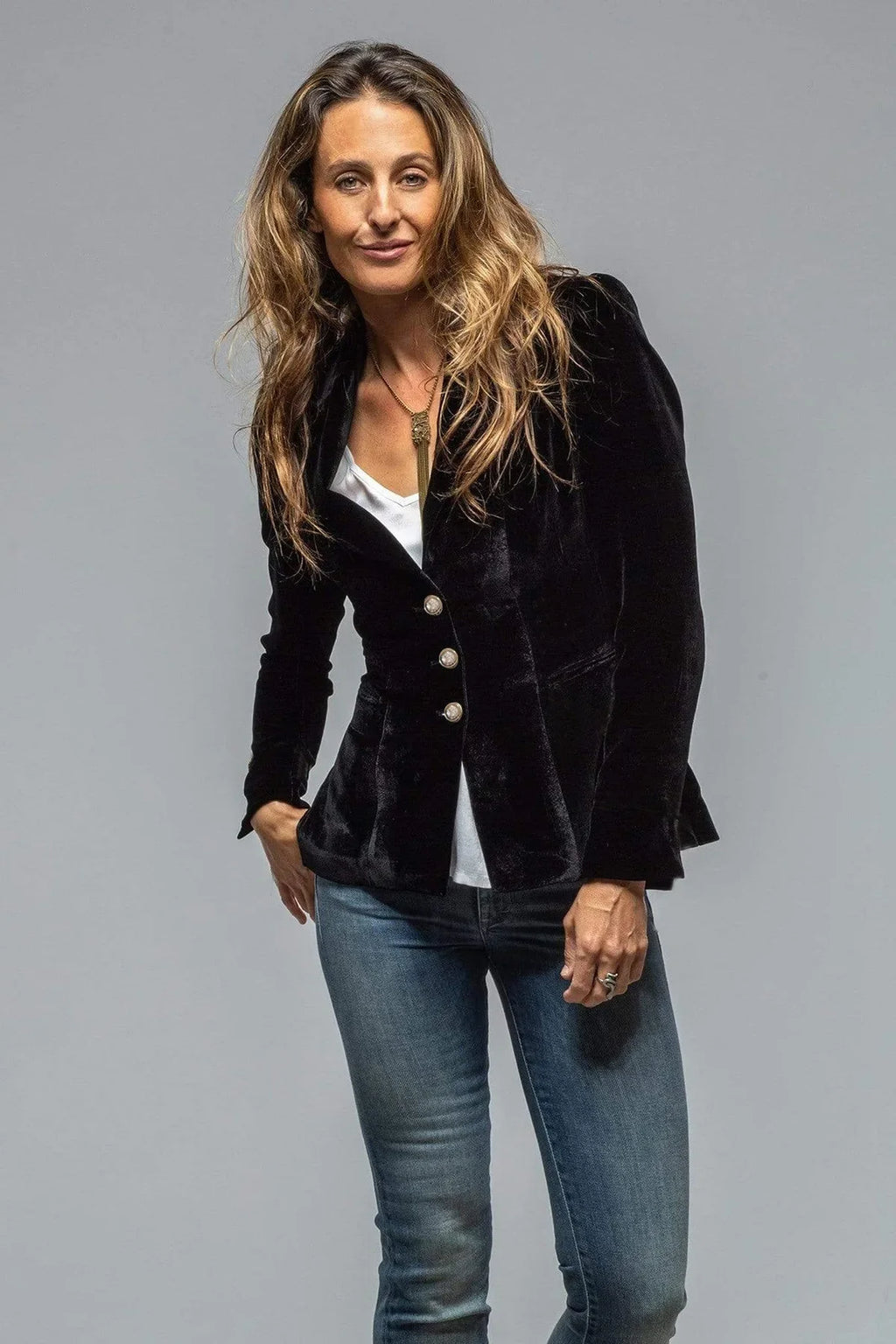 Rosalind Tailored Velvet Blazer