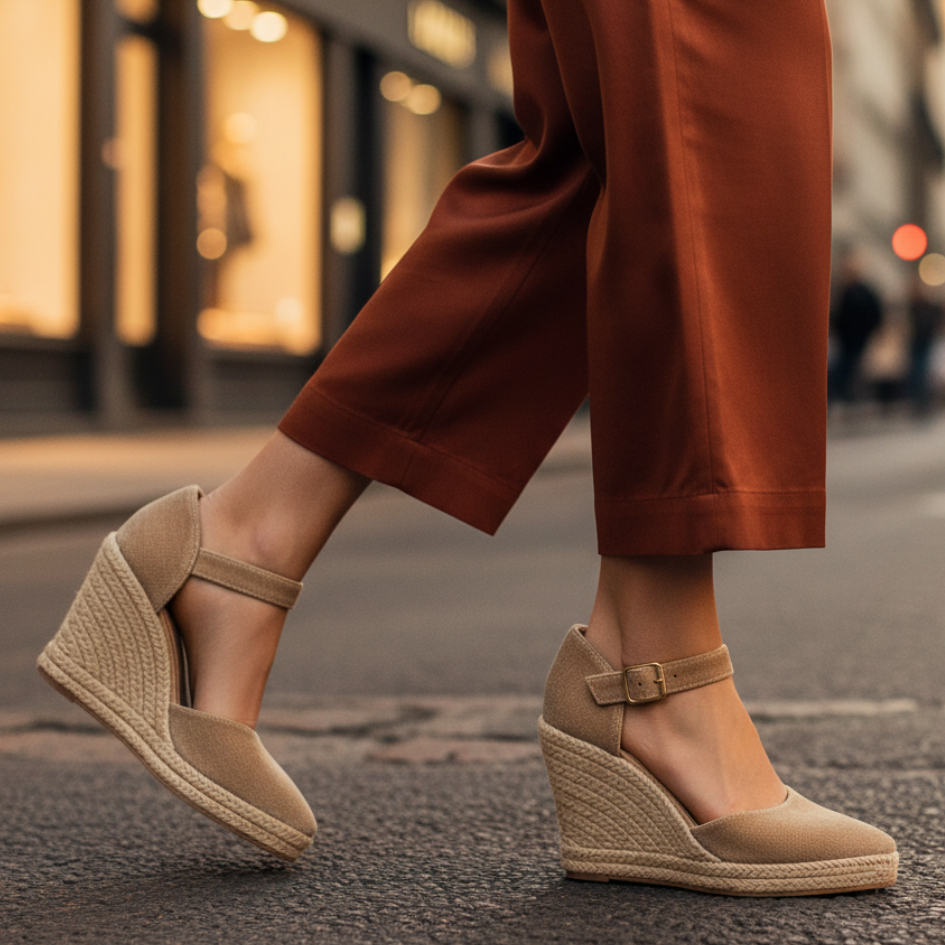 Vivienne Ankle Strap Wedge Sandals