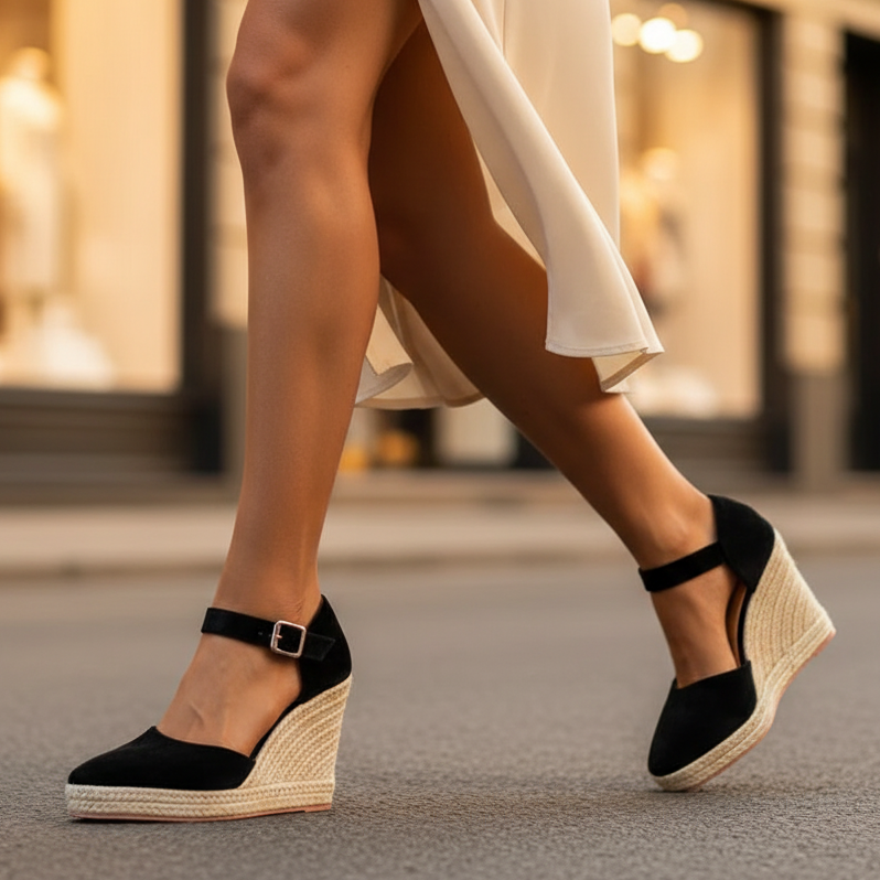 Vivienne Ankle Strap Wedge Sandals