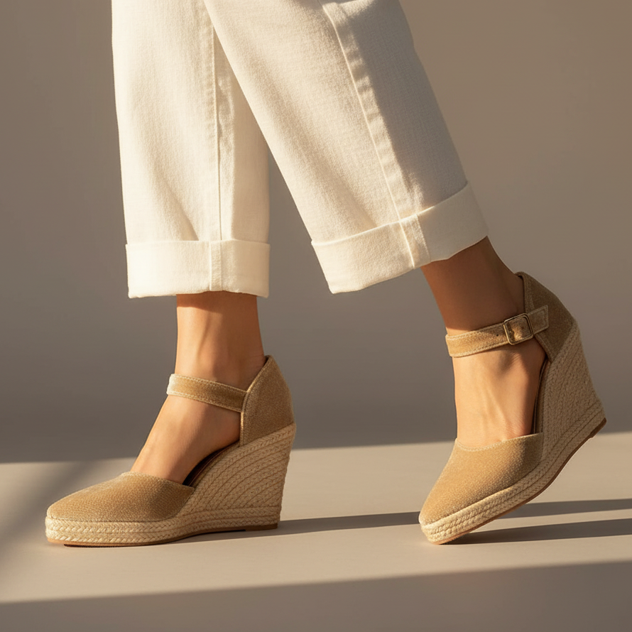 Vivienne Ankle Strap Wedge Sandals