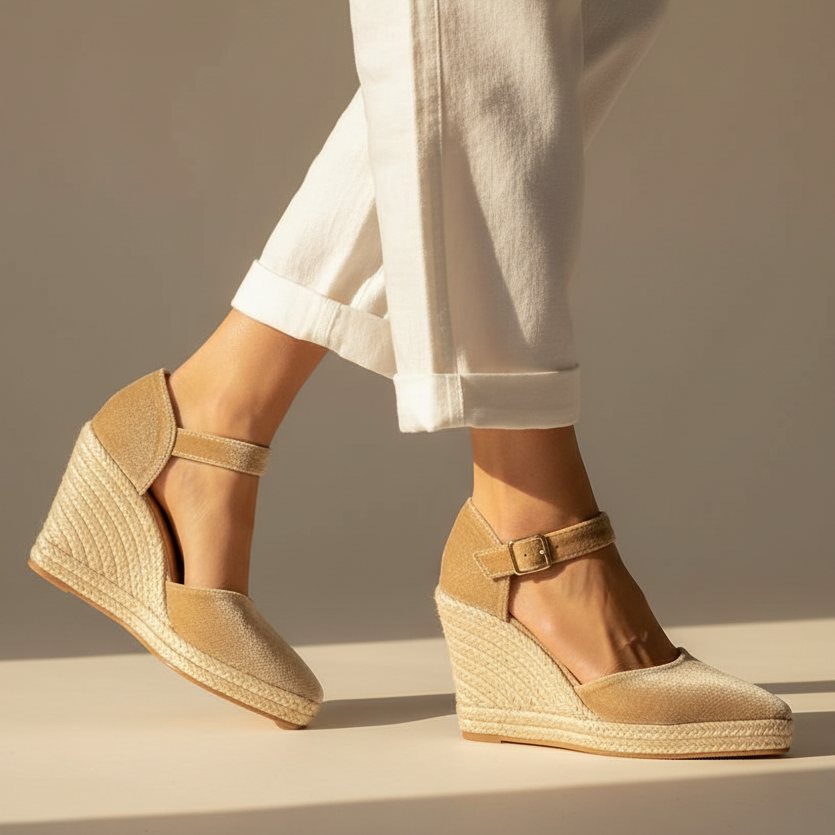 Vivienne Ankle Strap Wedge Sandals