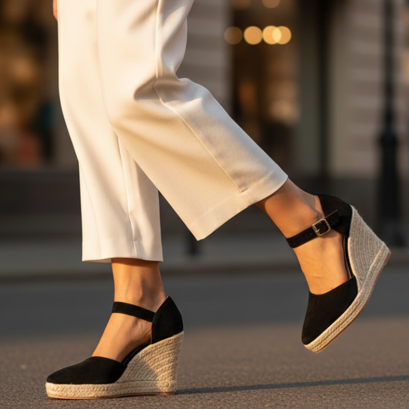 Vivienne Ankle Strap Wedge Sandals