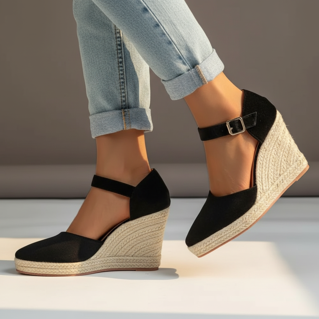 Vivienne Ankle Strap Wedge Sandals