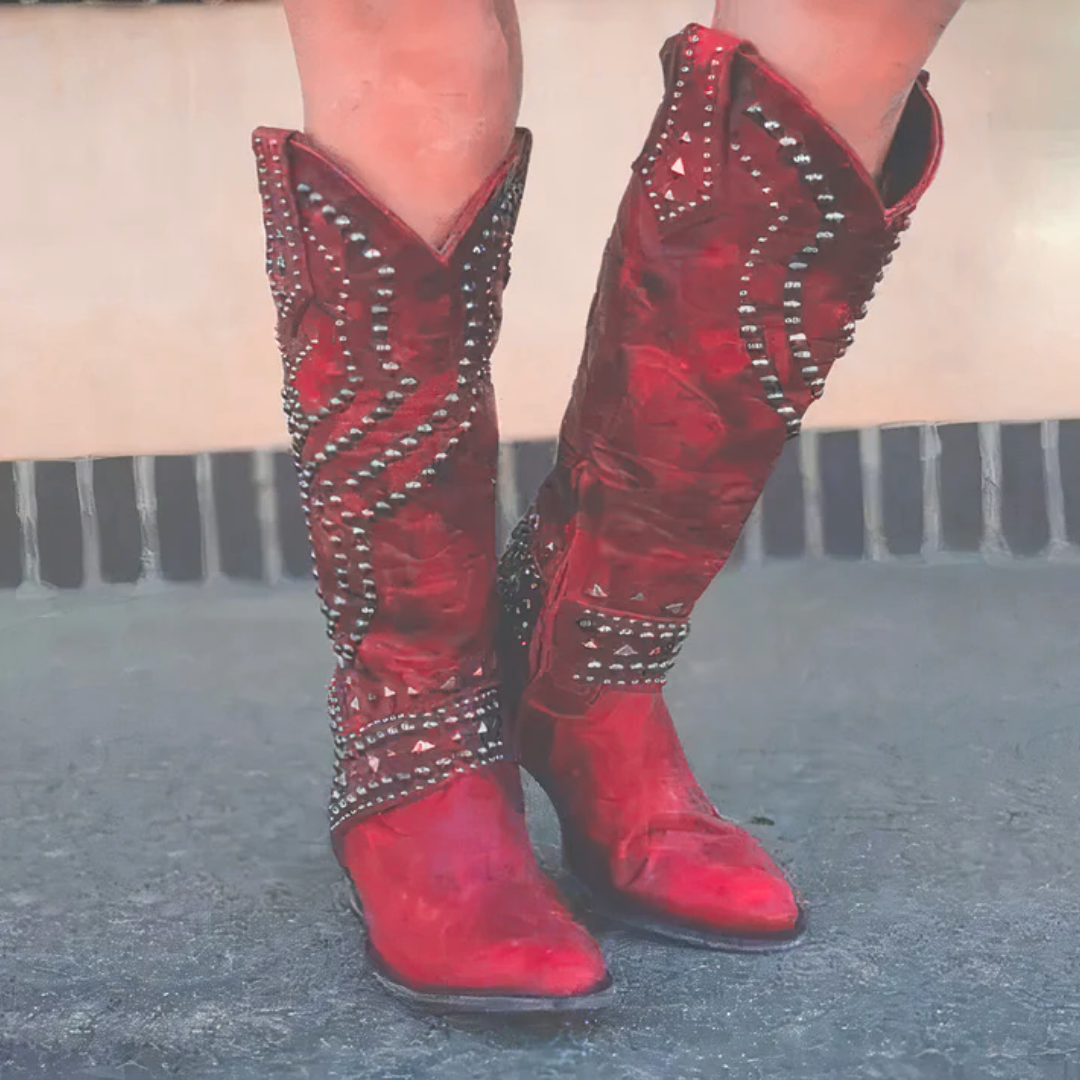Leslie Studded Western Boots