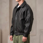 Griffin Leather Zip Jacket