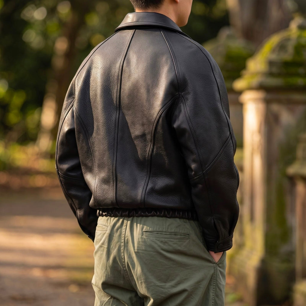 Griffin Leather Zip Jacket