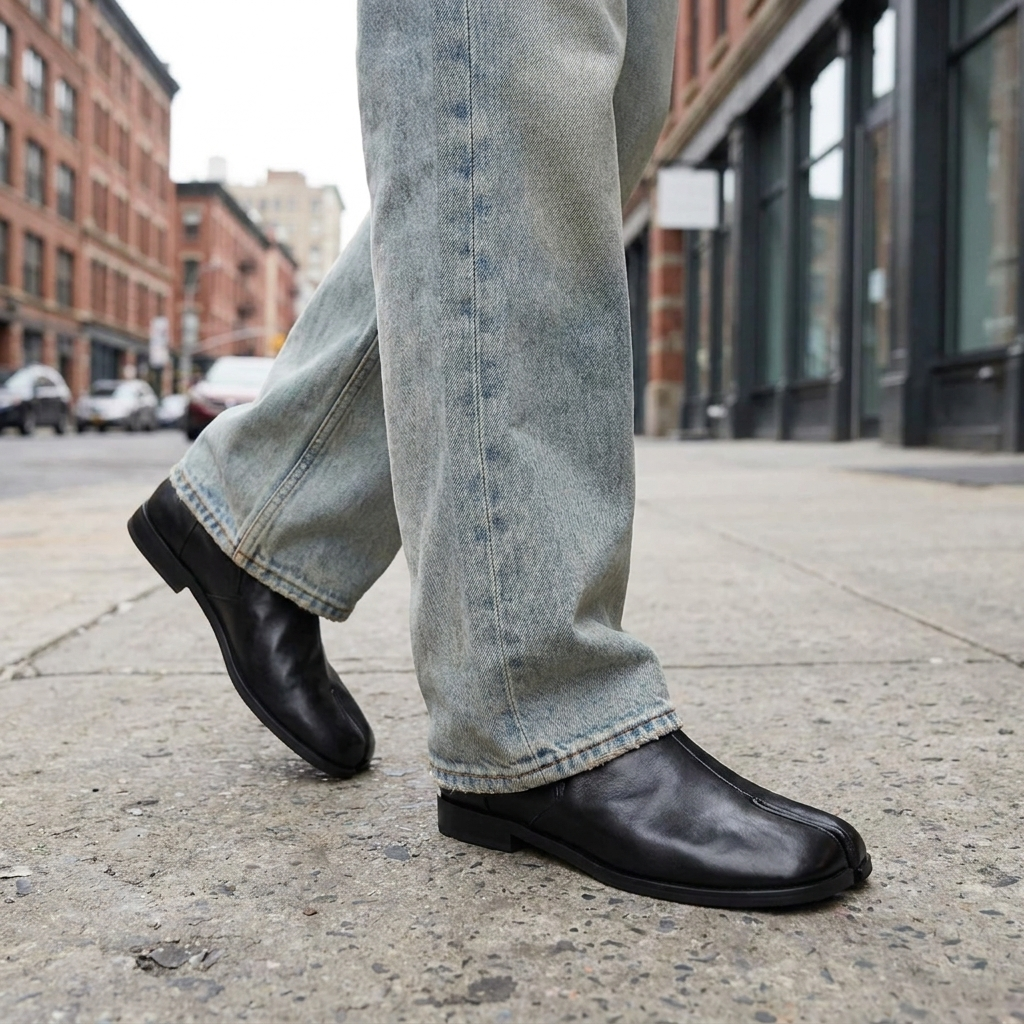 Quinn Leather Tabi Loafers