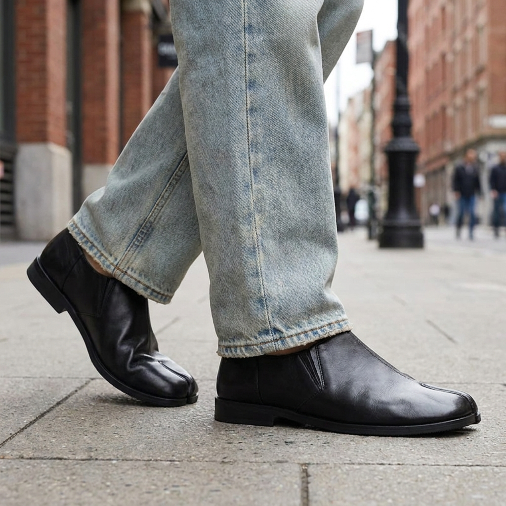 Quinn Leather Tabi Loafers