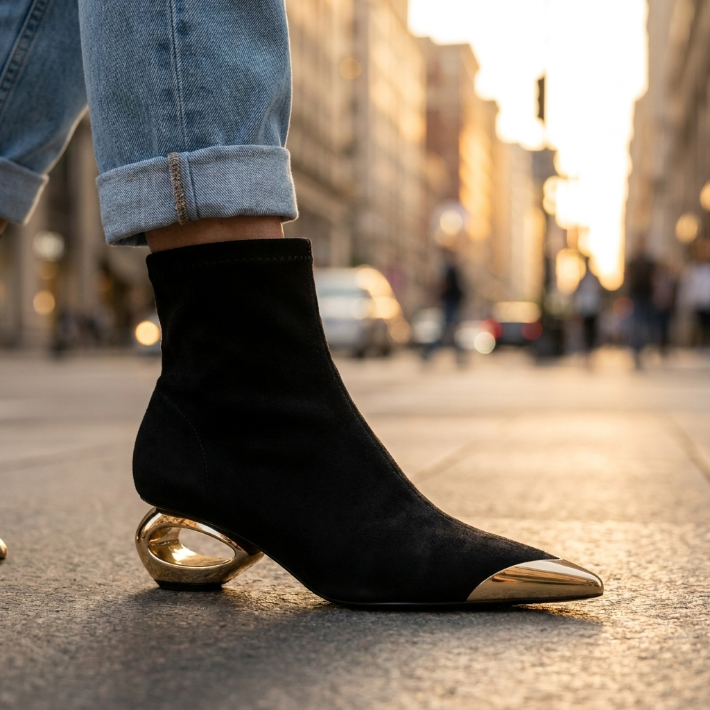 Talia Hollow Ankle Boots