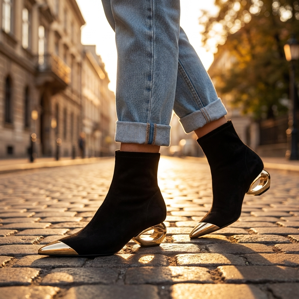 Talia Hollow Ankle Boots