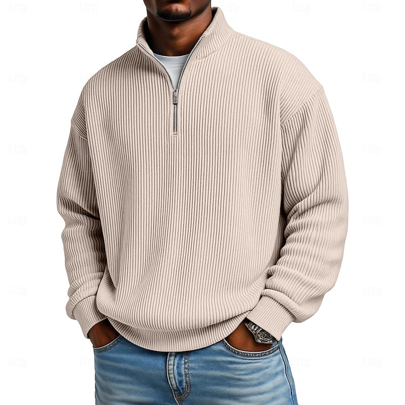 Holden Ribbed Quarter-Zip Pullover