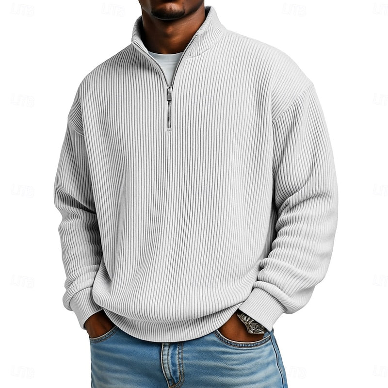 Holden Ribbed Quarter-Zip Pullover