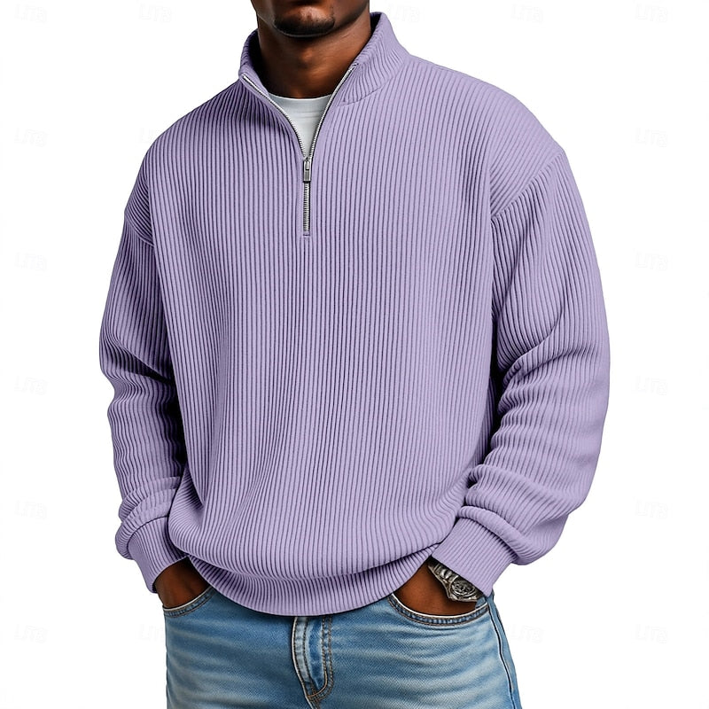 Holden Ribbed Quarter-Zip Pullover