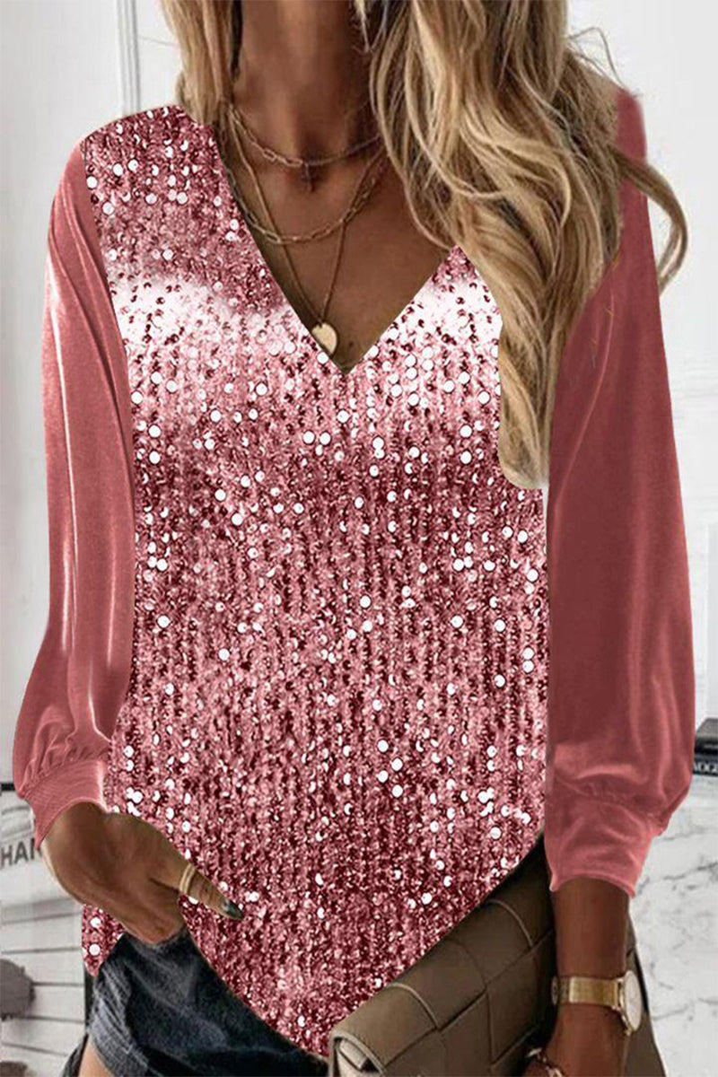 Vivienne Sequin Neck Blouse