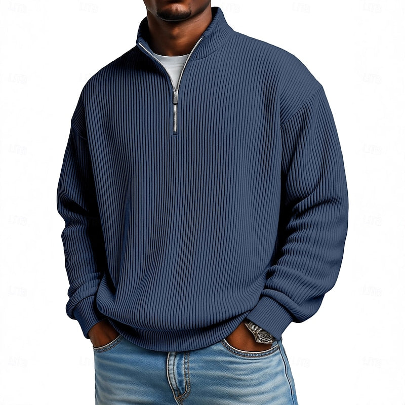 Holden Ribbed Quarter-Zip Pullover