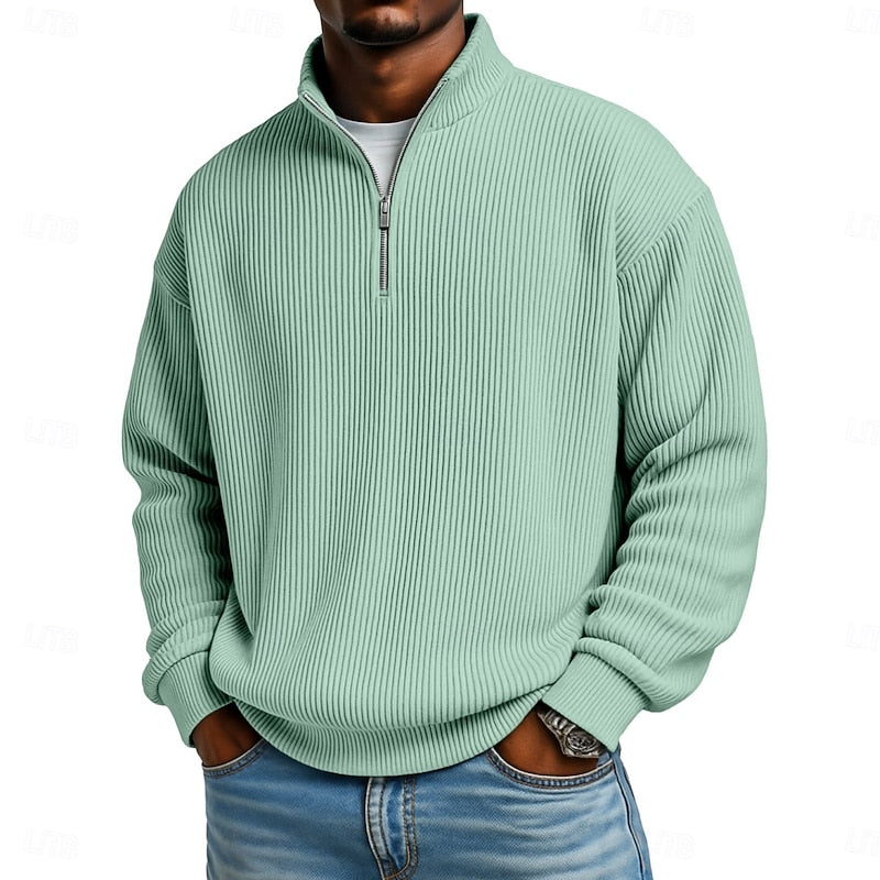 Holden Ribbed Quarter-Zip Pullover